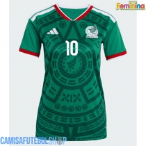 Camisa de time de futebol México Alexis Vega #10 Replicas 1º Equipamento Feminina Mundo 2026 Manga Curta
